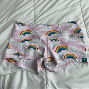 Wod bottom pink unicorn rainbow shorts
